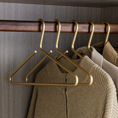 Metal Clothes Hanger Set Luxury Slim Non Slip Wardrobe Organizer Five Pack
