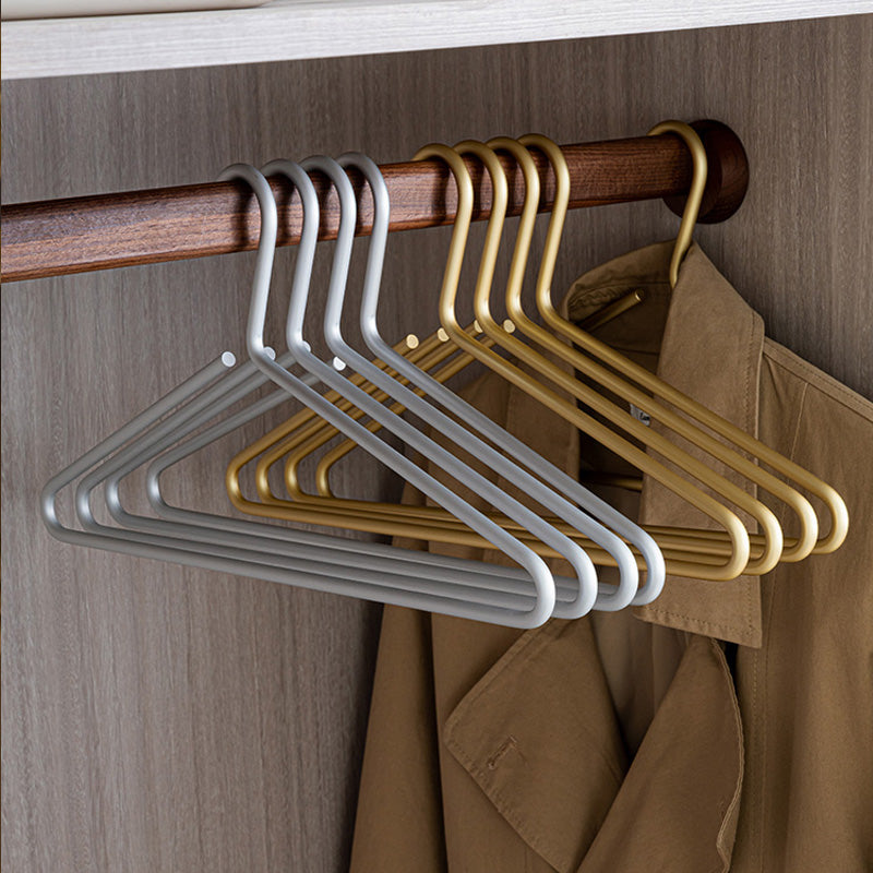 Metal Clothes Hanger Set Luxury Slim Non Slip Wardrobe Organizer Five Pack