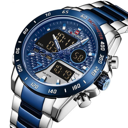 Military Sports Watch – Men’s Dual Display Quartz Chronograph Watch