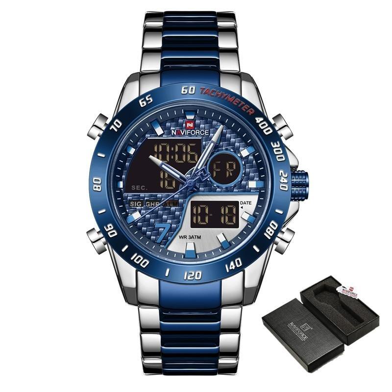 Military Sports Watch – Men’s Dual Display Quartz Chronograph Watch