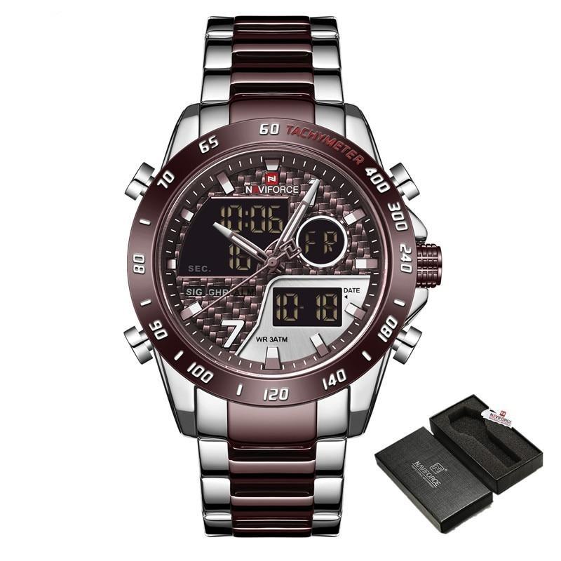 Military Sports Watch – Men’s Dual Display Quartz Chronograph Watch