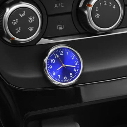 Mini Analog Car Dashboard Clock Self Adhesive Round Car Interior Clock