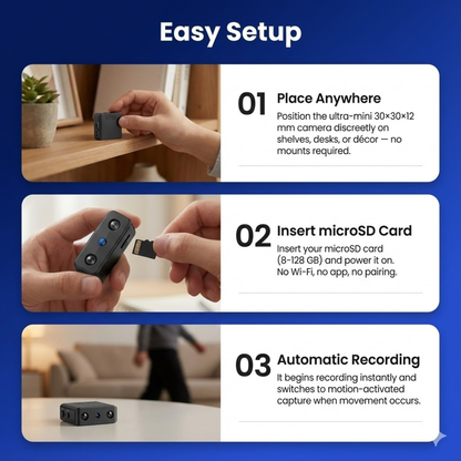 Mini HD Wi-Fi Security Camera with Motion Detection Night Vision
