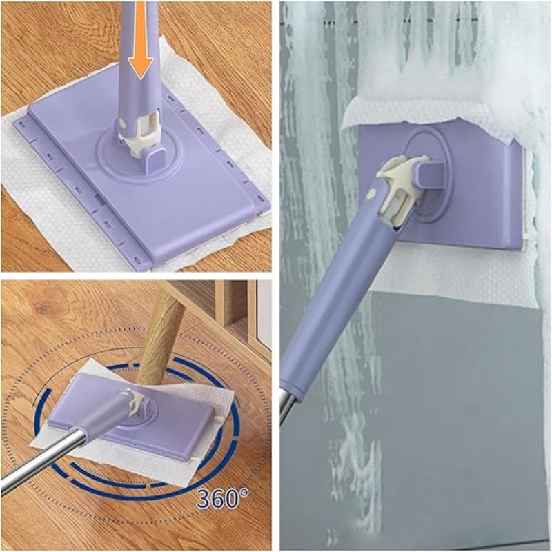 Mini Hands Free Mop with 360 Degree Rotating Head Compact Cleaning Mop