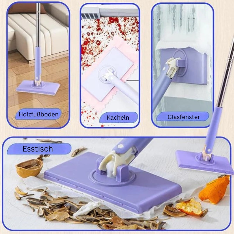 Mini Hands Free Mop with 360 Degree Rotating Head Compact Cleaning Mop
