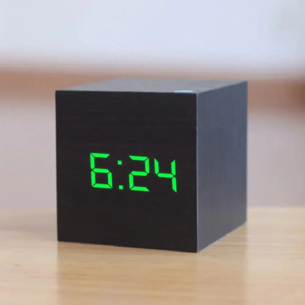 Μίνι LED ξυπνητήρι, συμπαγές ψηφιακό επιτραπέζιο ρολόι με νυχτερινή λειτουργία