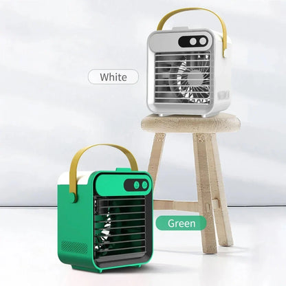 Mini bærbar køleventilator med tåge og luftfugter