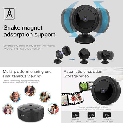 Mini Wireless Security Camera WiFi Motion Detection Night Vision Home Monitor