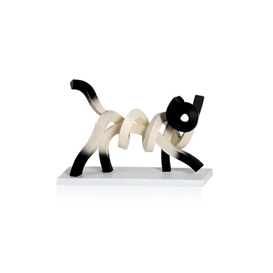 Minimalist Abstract Siamese Cat Sculpture Modern Home Decor Accent