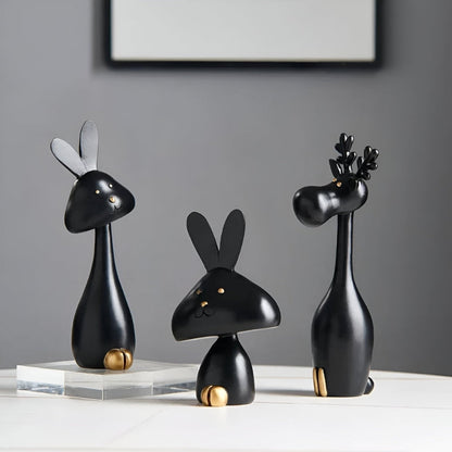 Minimalist Animal Sculptures Modern Home Decor Abstract Decorative Figurines