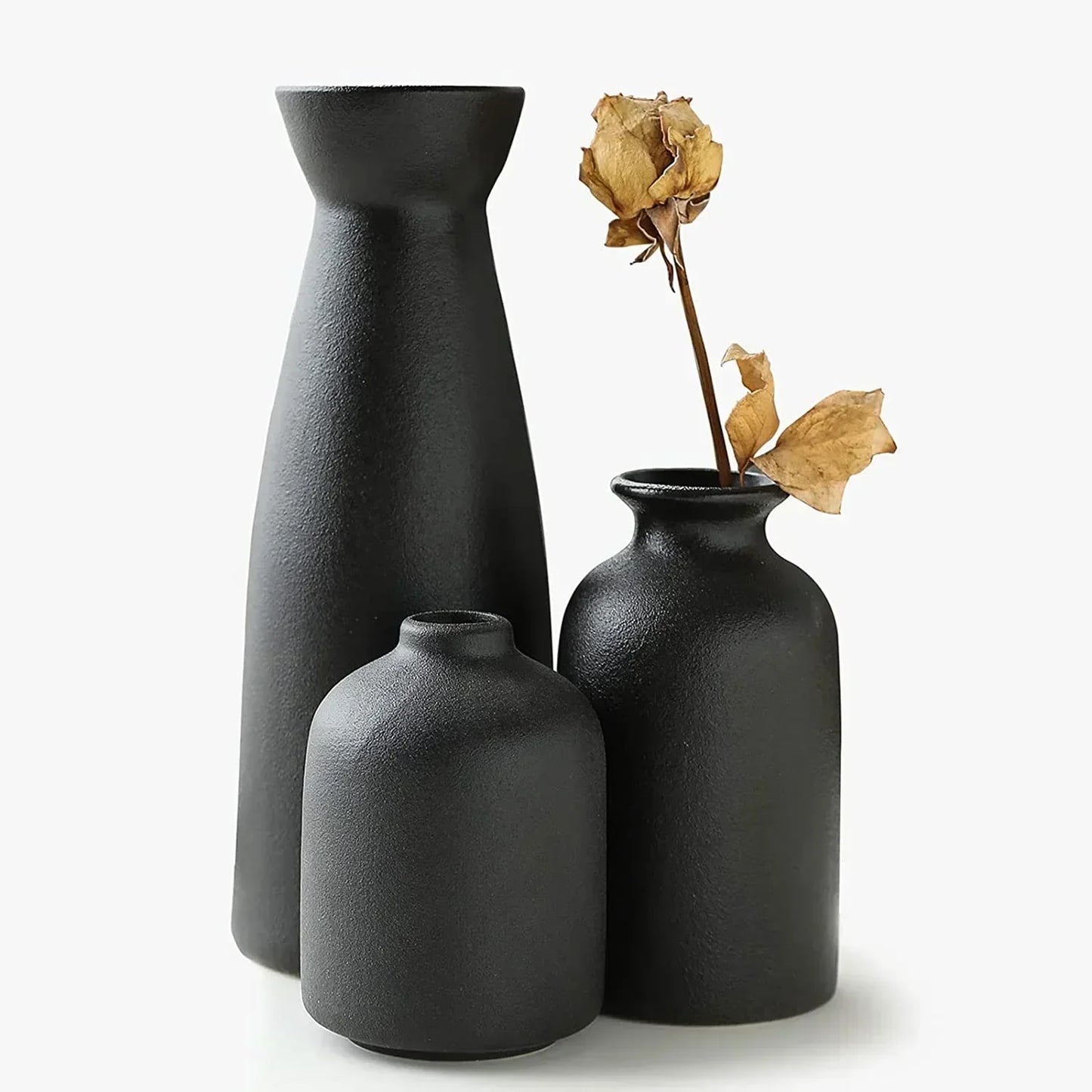 Minimalist Ceramic Vase Set Timeless Elegant Home Decor