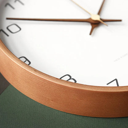 Minimalist Round Wall Clock Silent Quartz Nordic Home Office Decor