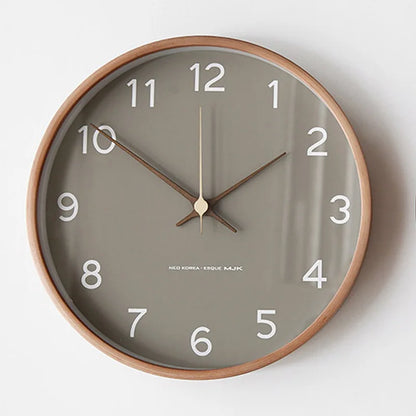 Minimalist Round Wall Clock Silent Quartz Nordic Home Office Decor