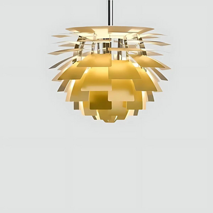 Modern Artichoke Pendant Light Sculptural Metal Ceiling Lamp
