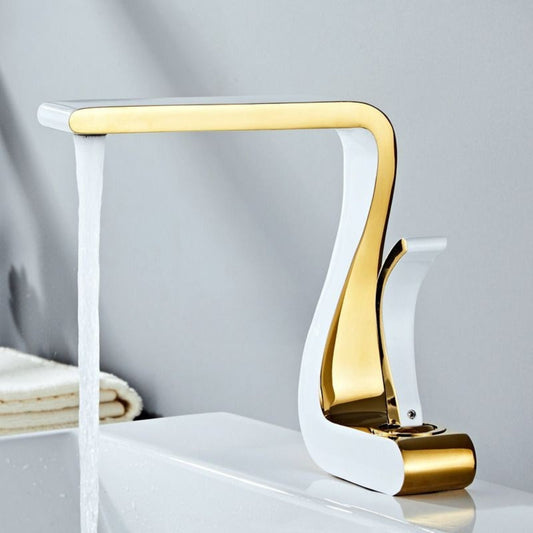 Modern Bathroom Faucet Single Handle Sink Tap Minimalist Design
