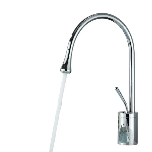 Modern Bathroom Faucet Single Lever Polished Basin Tap Minimalist Vanity Fixture