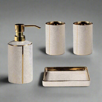 Modern Bathroom Soap Dispenser Dish Toothbrush Holder Set Accessories