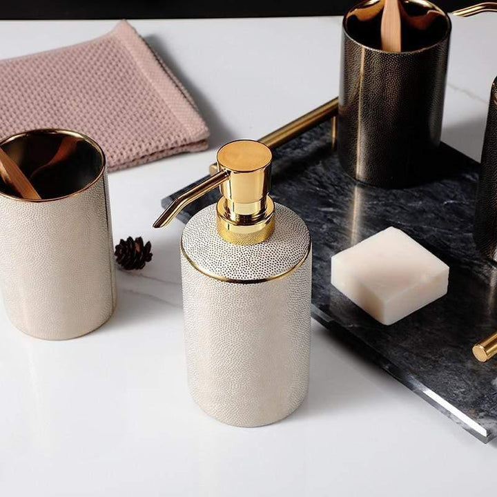 Modern Bathroom Soap Dispenser Dish Toothbrush Holder Set Accessories