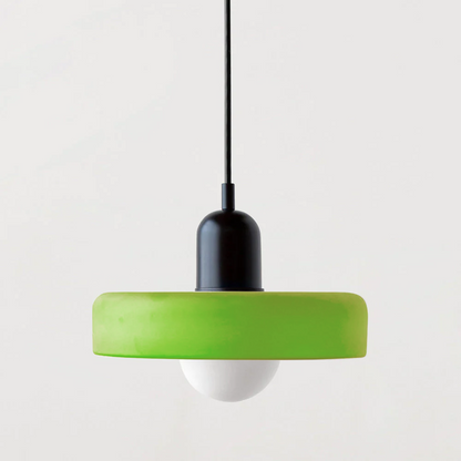 Lampada a sospensione moderna in vetro colorato, plafoniera regolabile