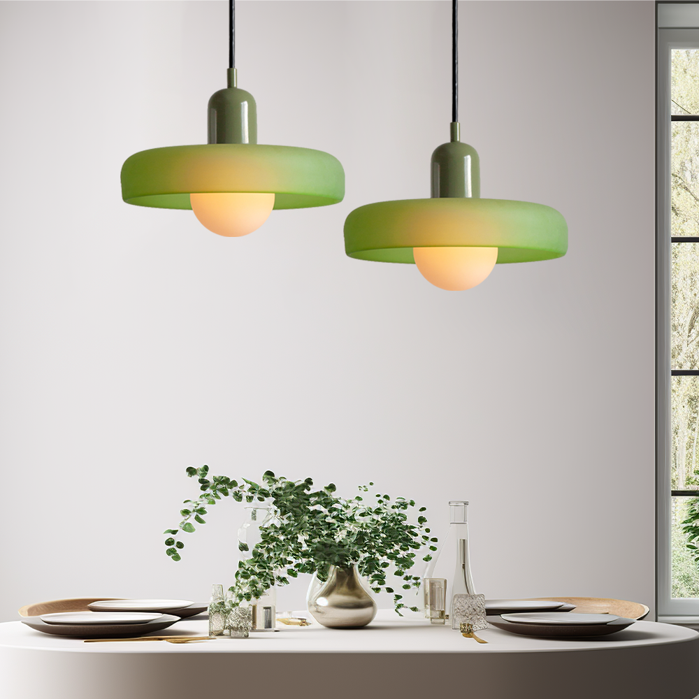 Lampada a sospensione moderna in vetro colorato, plafoniera regolabile