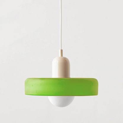 Lampada a sospensione moderna in vetro colorato, plafoniera regolabile