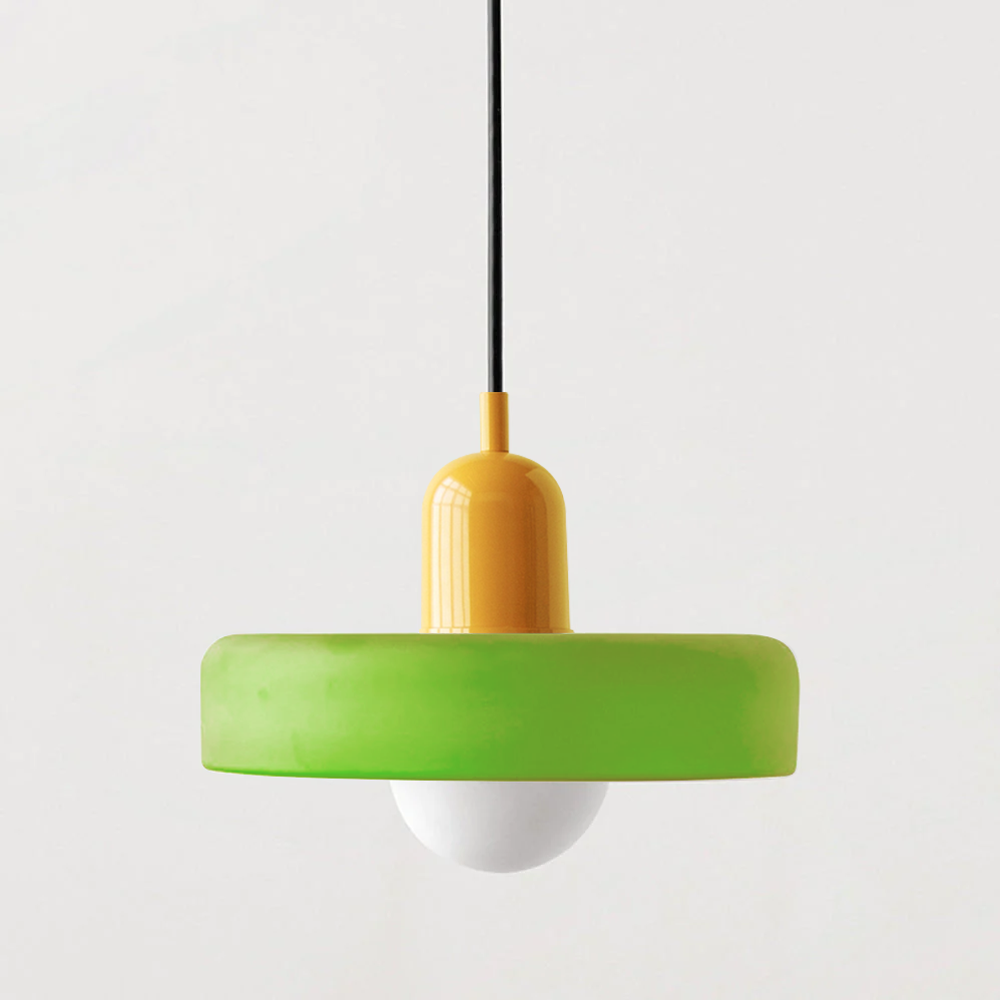 Lampada a sospensione moderna in vetro colorato, plafoniera regolabile
