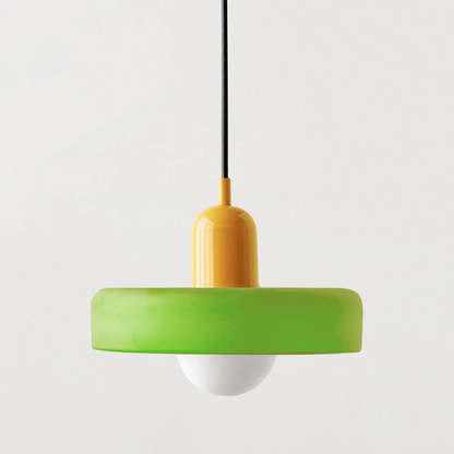 Lampada a sospensione moderna in vetro colorato, plafoniera regolabile