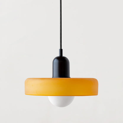 Lampada a sospensione moderna in vetro colorato, plafoniera regolabile