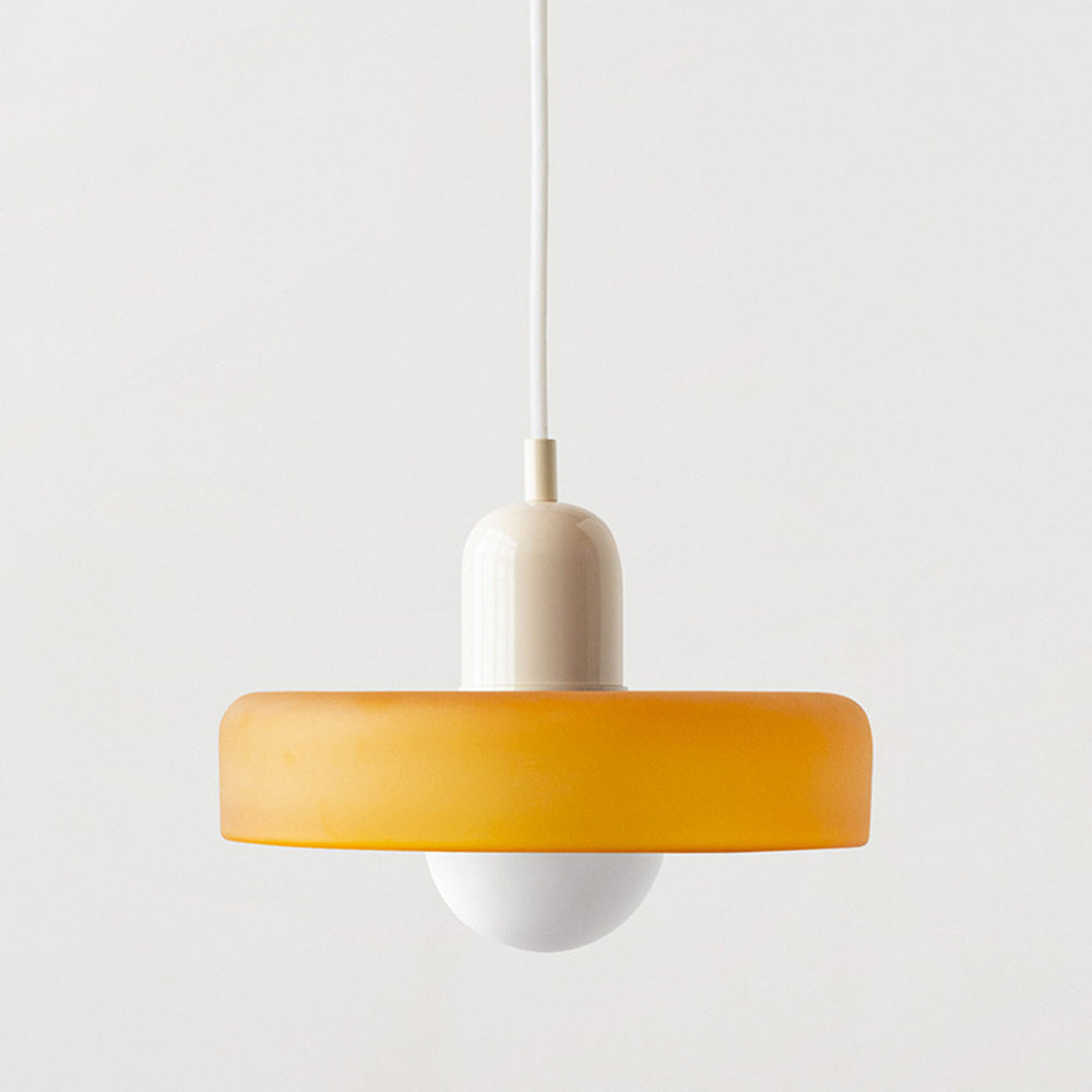 Lampada a sospensione moderna in vetro colorato, plafoniera regolabile