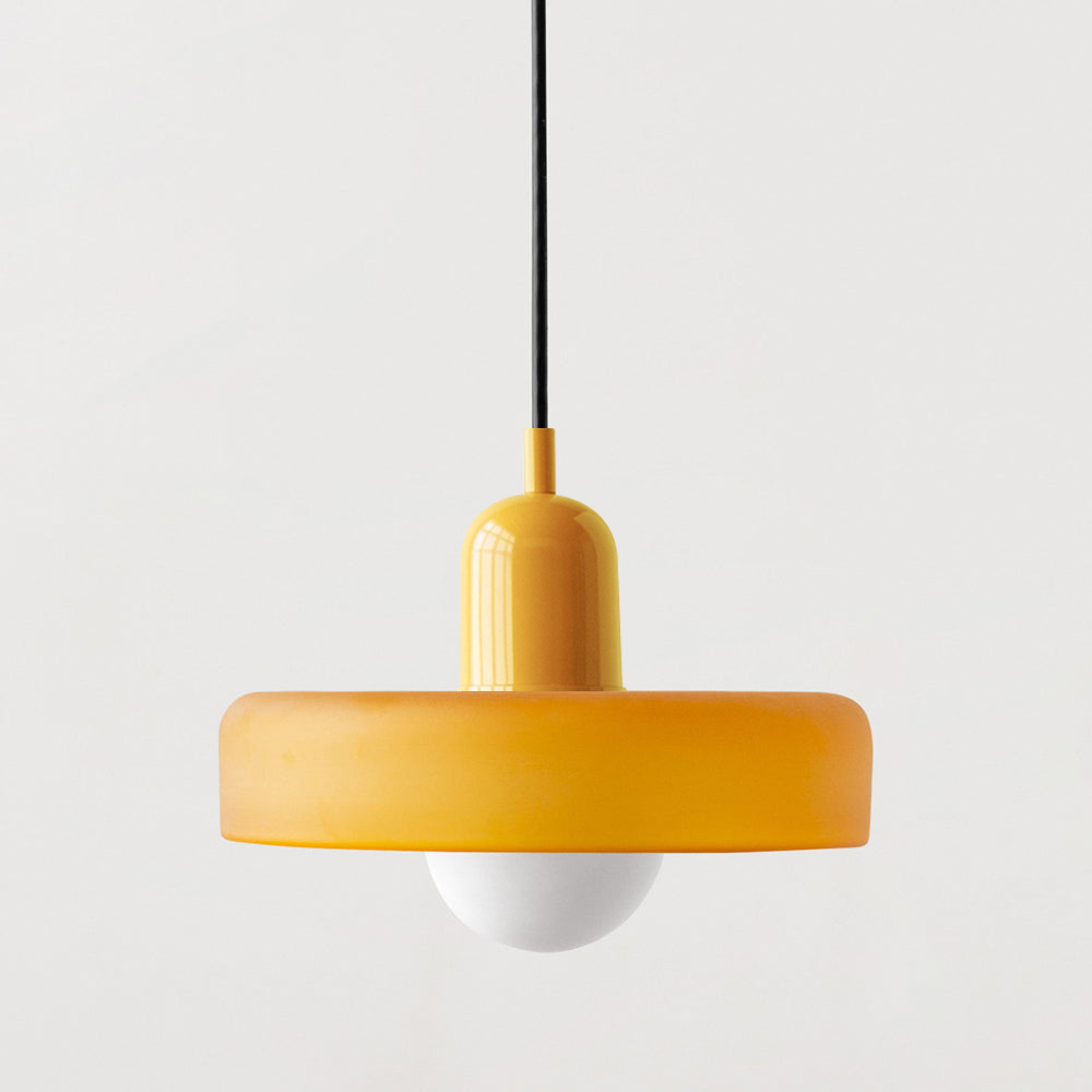 Lampada a sospensione moderna in vetro colorato, plafoniera regolabile