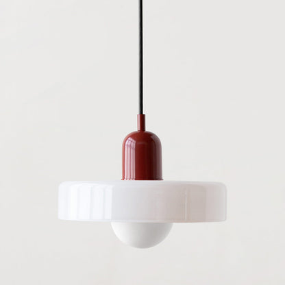 Lampada a sospensione moderna in vetro colorato, plafoniera regolabile