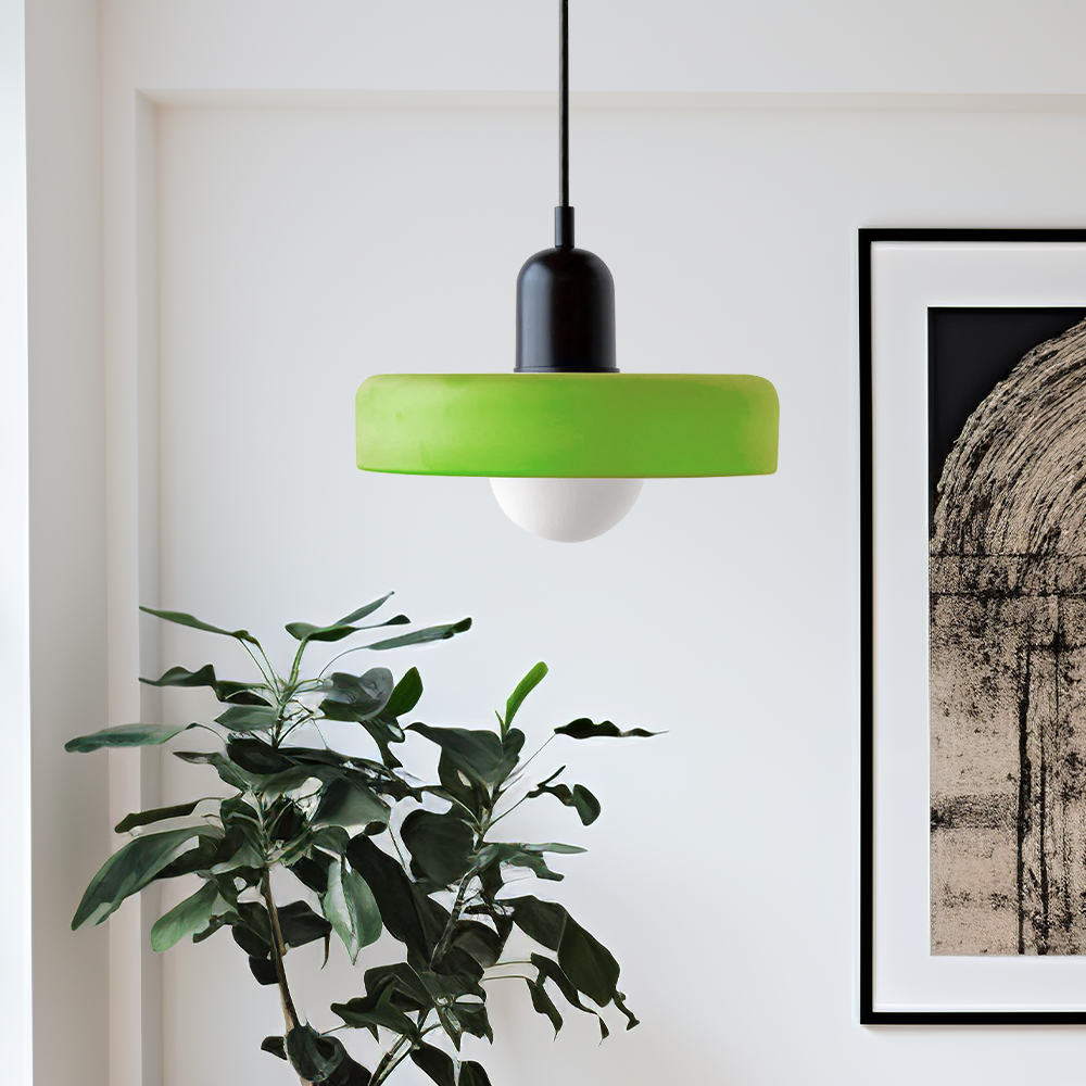 Lampada a sospensione moderna in vetro colorato, plafoniera regolabile