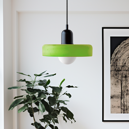 Lampada a sospensione moderna in vetro colorato, plafoniera regolabile