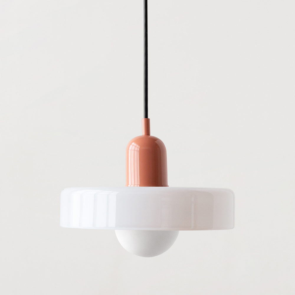 Lampada a sospensione moderna in vetro colorato, plafoniera regolabile