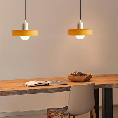 Lampada a sospensione moderna in vetro colorato, plafoniera regolabile