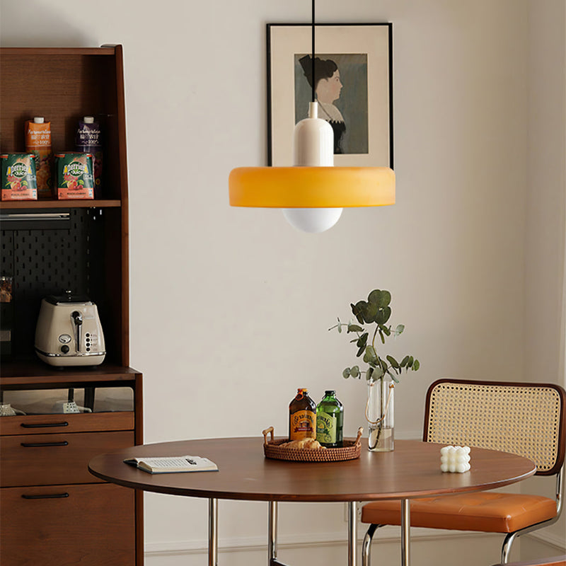 Lampada a sospensione moderna in vetro colorato, plafoniera regolabile