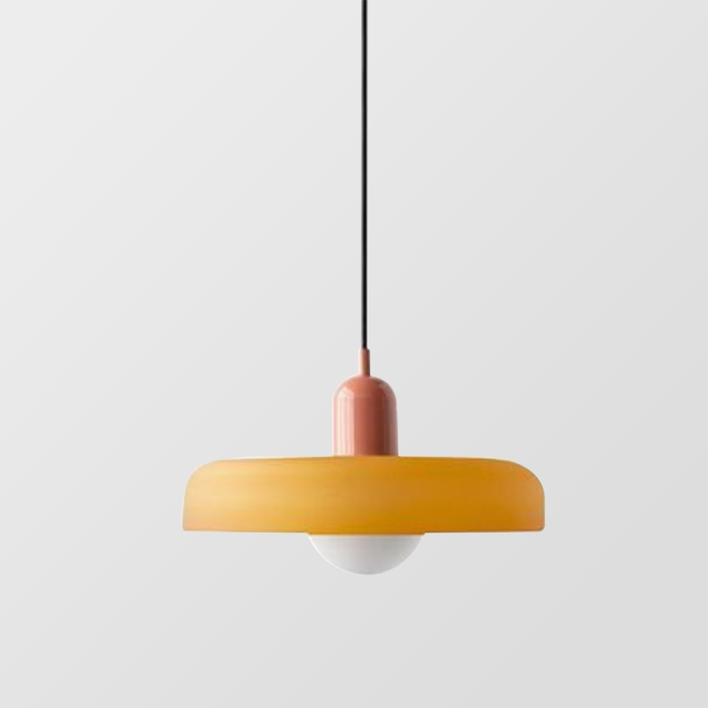 Lampada a sospensione moderna in vetro colorato, plafoniera regolabile