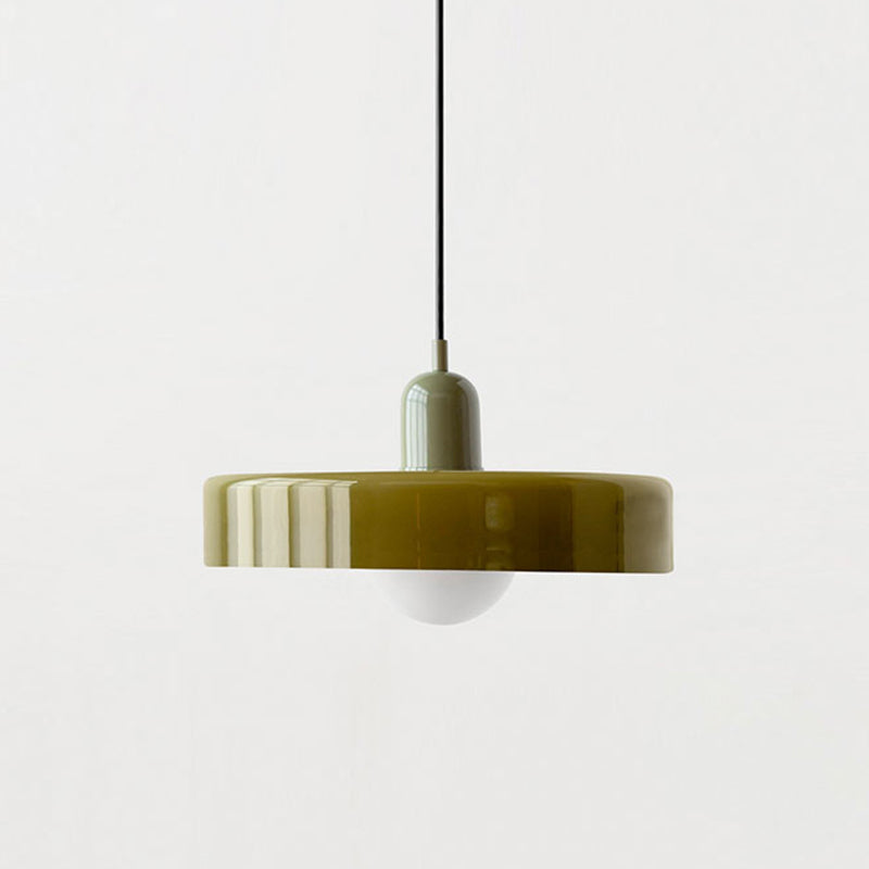 Lampada a sospensione moderna in vetro colorato, plafoniera regolabile