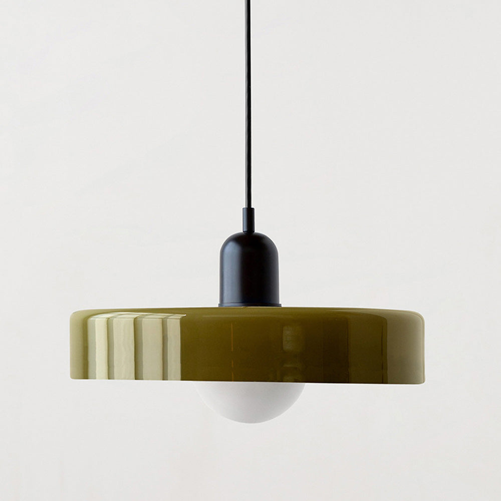 Lampada a sospensione moderna in vetro colorato, plafoniera regolabile