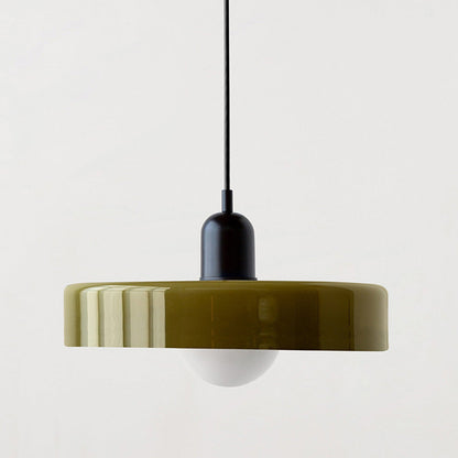 Lampada a sospensione moderna in vetro colorato, plafoniera regolabile