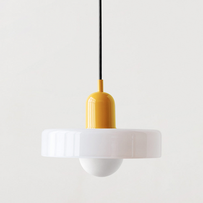 Lampada a sospensione moderna in vetro colorato, plafoniera regolabile