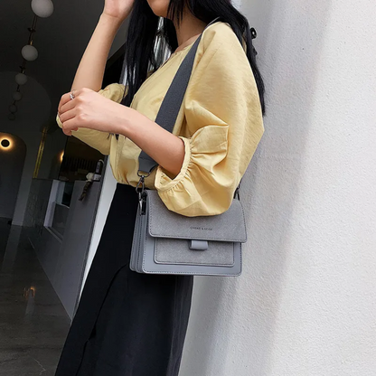 Modern Crossbody Shoulder Bag with Smooth Zipper and Adjustable Strap