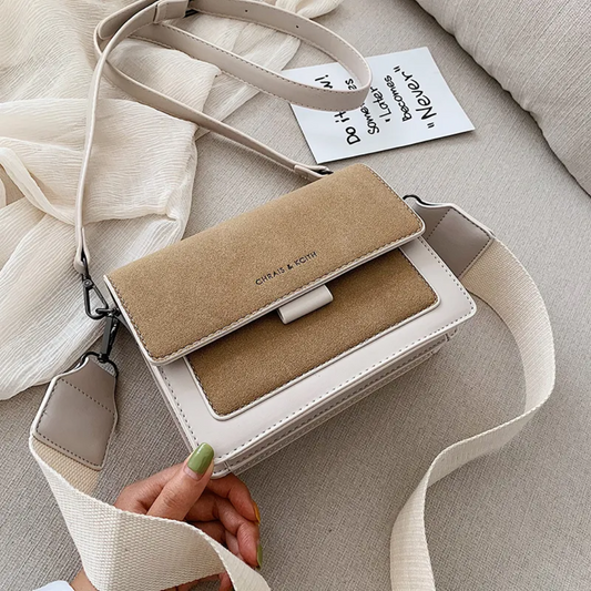 Modern Crossbody Shoulder Bag with Smooth Zipper and Adjustable Strap