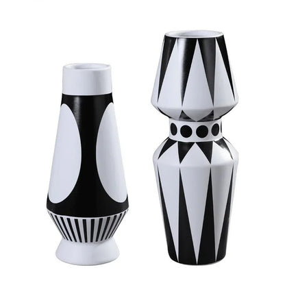 Modern Geometric Vase Decorative Flower Arrangement Home Decor Accent