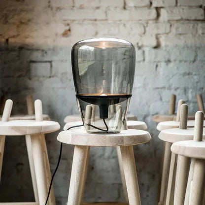 Modern Glass Table Lamp LED Bedside Lamp Elegant Glass Desk Lamp for Living Room Bedroom