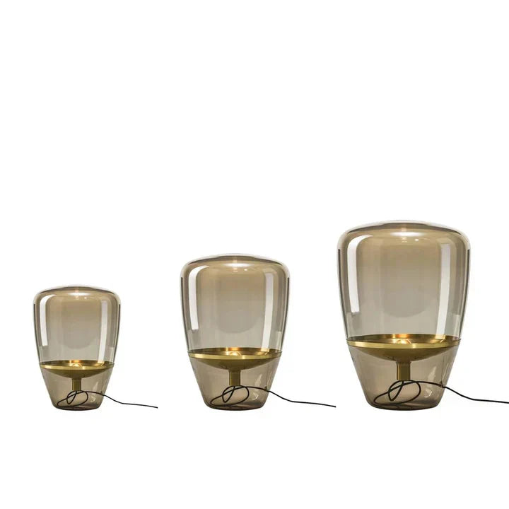 Modern Glass Table Lamp LED Bedside Lamp Elegant Glass Desk Lamp for Living Room Bedroom