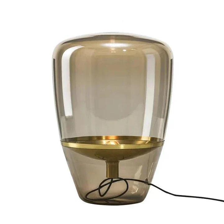 Modern Glass Table Lamp LED Bedside Lamp Elegant Glass Desk Lamp for Living Room Bedroom