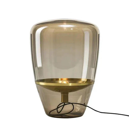 Modern Glass Table Lamp LED Bedside Lamp Elegant Glass Desk Lamp for Living Room Bedroom