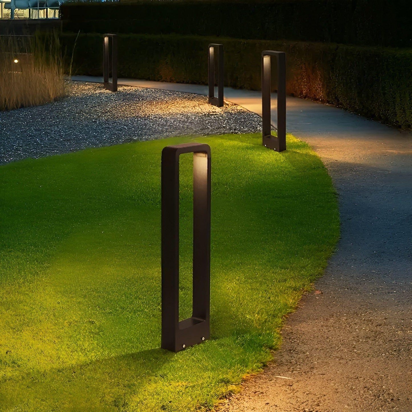 Modern LED Bollard Light Aluminium Outdoor Garden Pathway