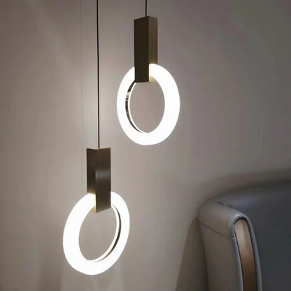 Modern LED Circular Pendant Light Ring Ceiling Hanging Lamp Contemporary Energy Efficient Lighting Fixture
